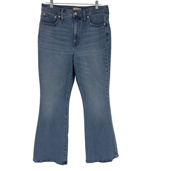 Madewell Perfect Vintage Flare Jeans 31 /‎ 12 Blue Stretch Denim Boho Western - Picture 2 of 12
